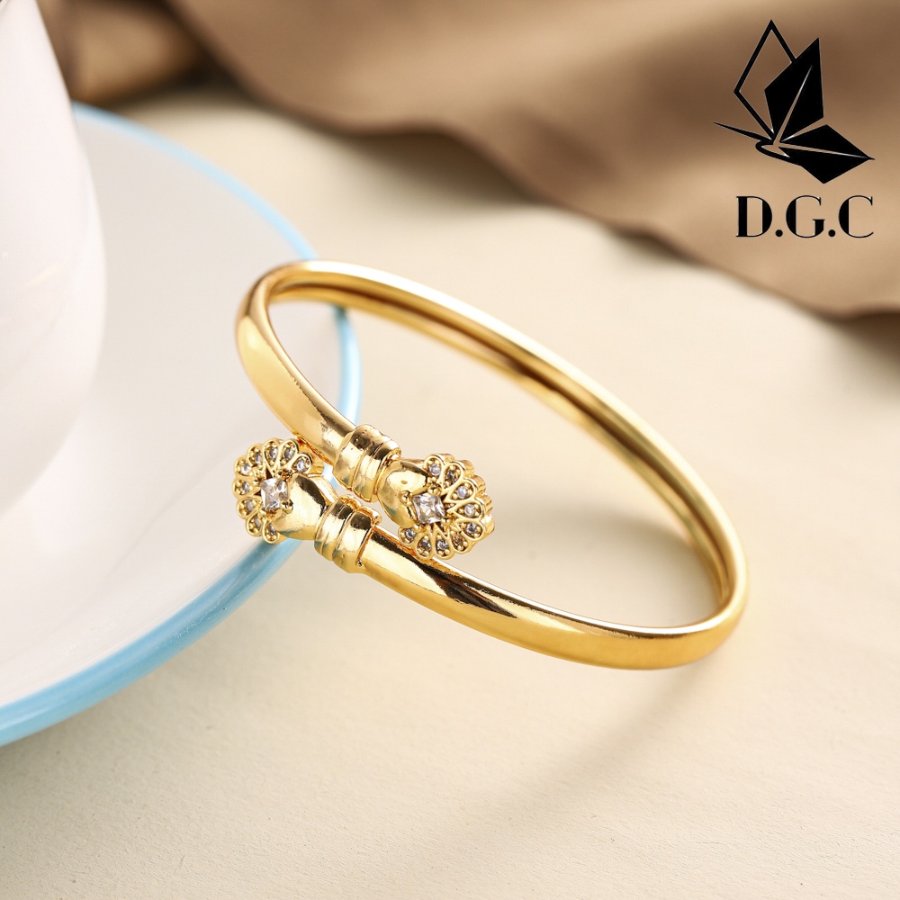 ⭐D.G.C✨Gelang Tangan Wanita Titanium Anti Karat Mewah Rose Gold Aksesoris Fashion Perhiasan Dewasa D544