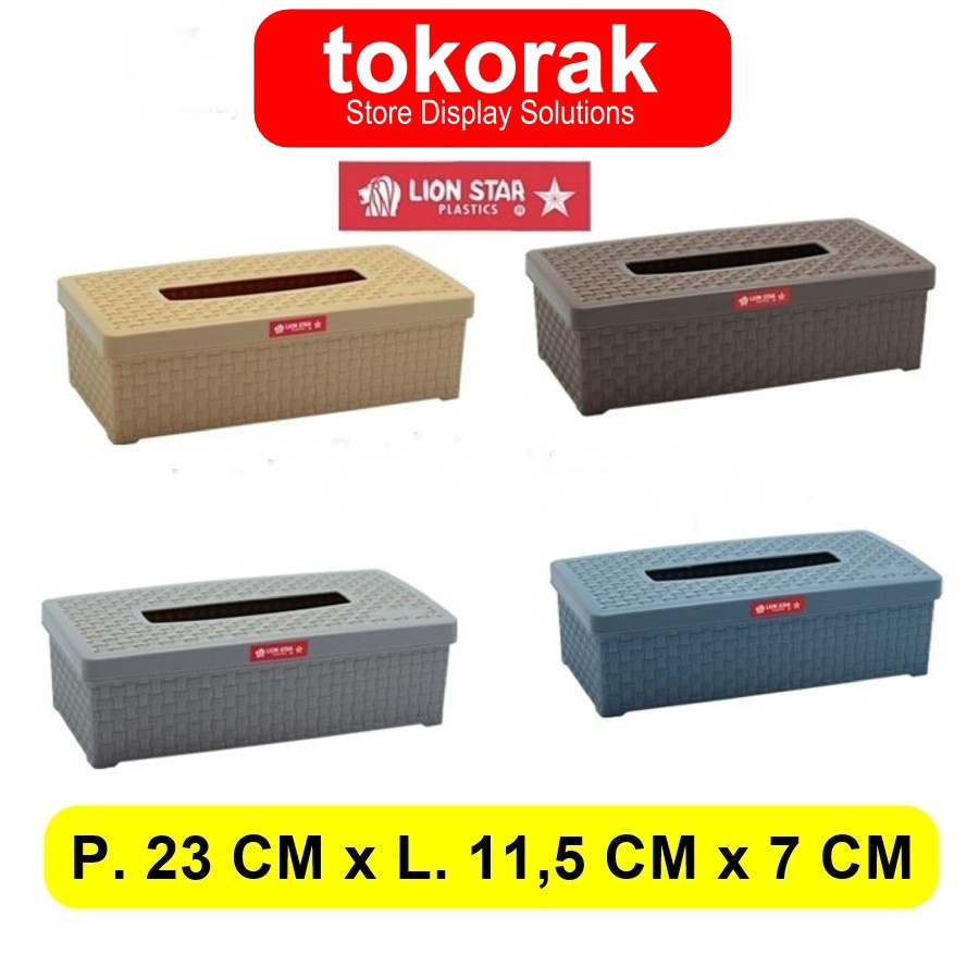 TEMPAT TISSUE UK S - LION STAR KOTAK TISU MOTIF ANYAM - RATO TISSUE