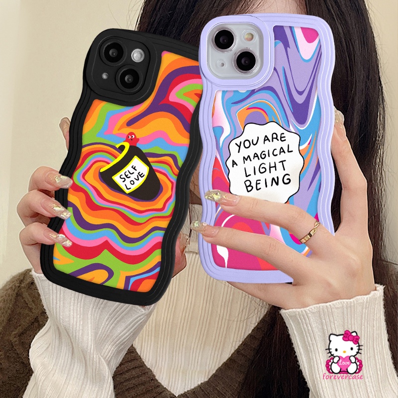 Soft Case Desain Cat Air Hati Warna-Warni Untuk OPPO A16 A12 A7 A5s A52 A96 A16s A54 A15s A72 A5 A76 A95 A57 A15 A77s A74 A1k A12E A35 A6 A3 A5 A16 A35 A6 A3 A5