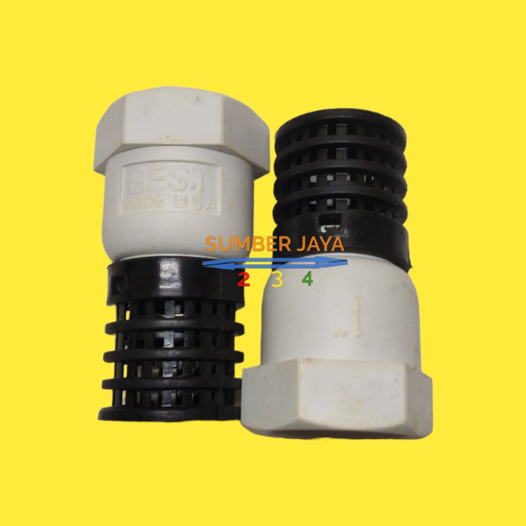 Foot klep PVC 1 inch/ foot valve 1 inch