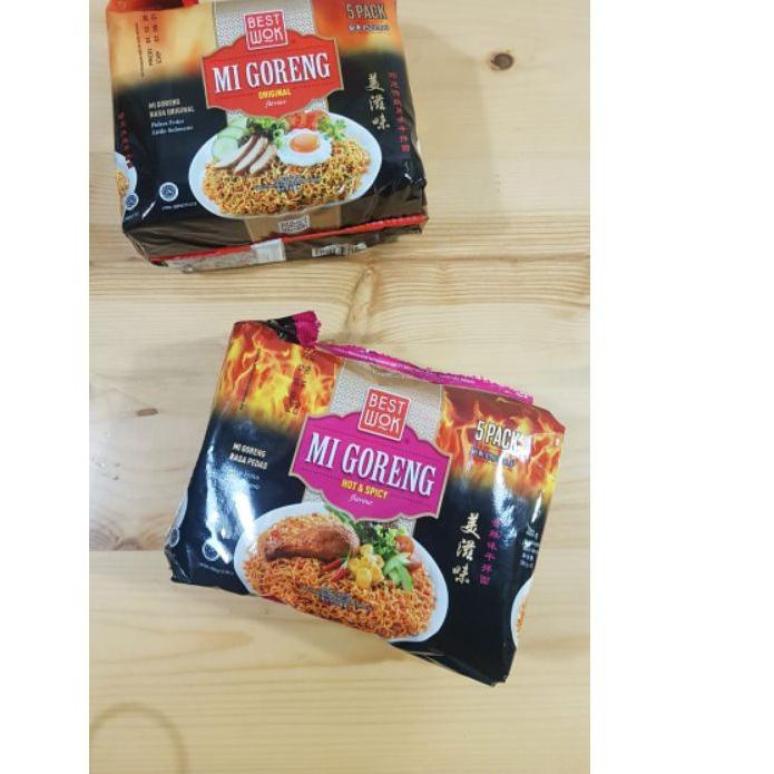 

❁ (ORI) 5 pcs BUNDLE BEST WOK - Mie Goreng ORIGINAL, Hot & Spichy Halal, SEAFOOD BLACKPAPPER ➨