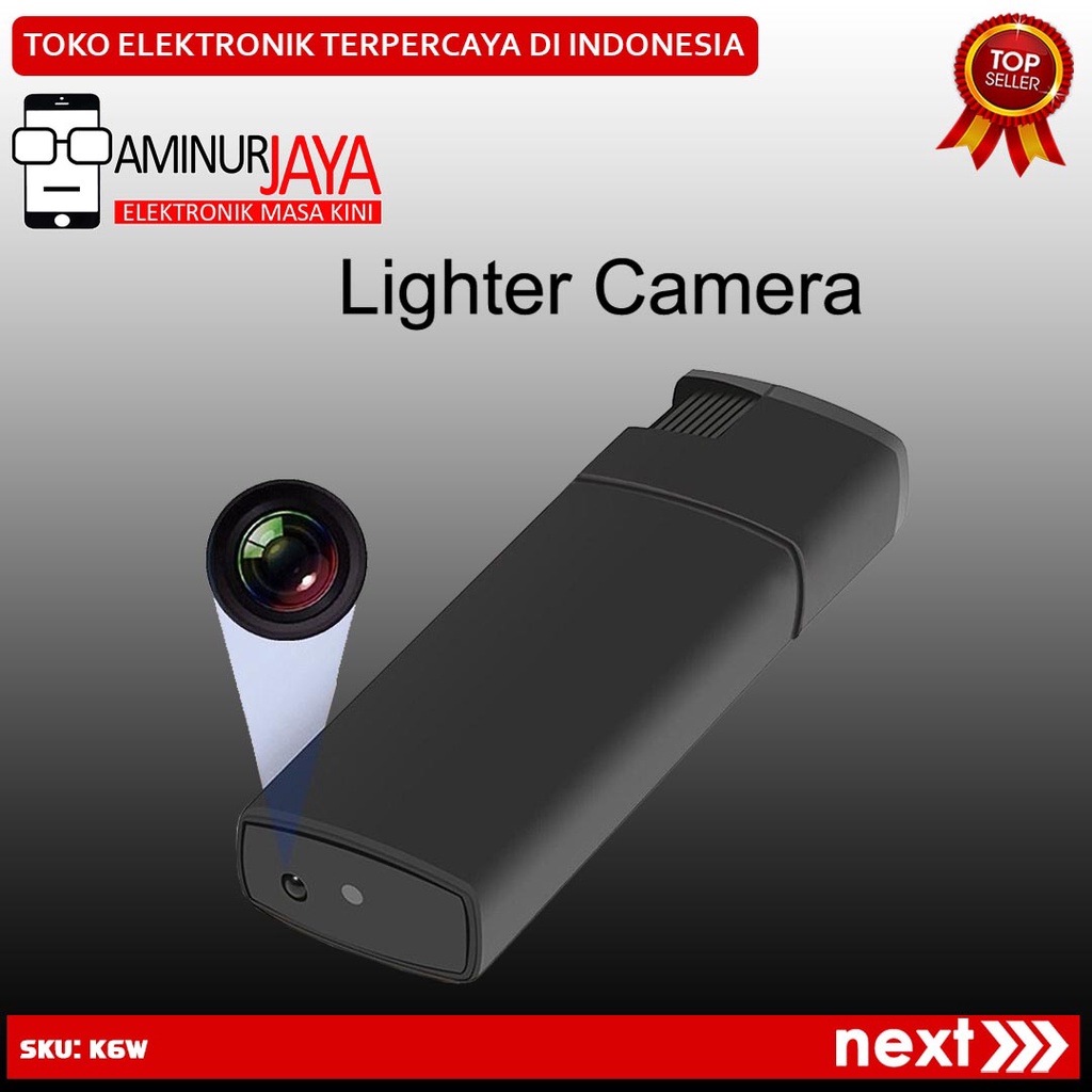 RK Hidden Spycam Camera Korek Elektrik Lighter K6 Wifi Full HD 1080P 4K Night Vision Camcorder Spy