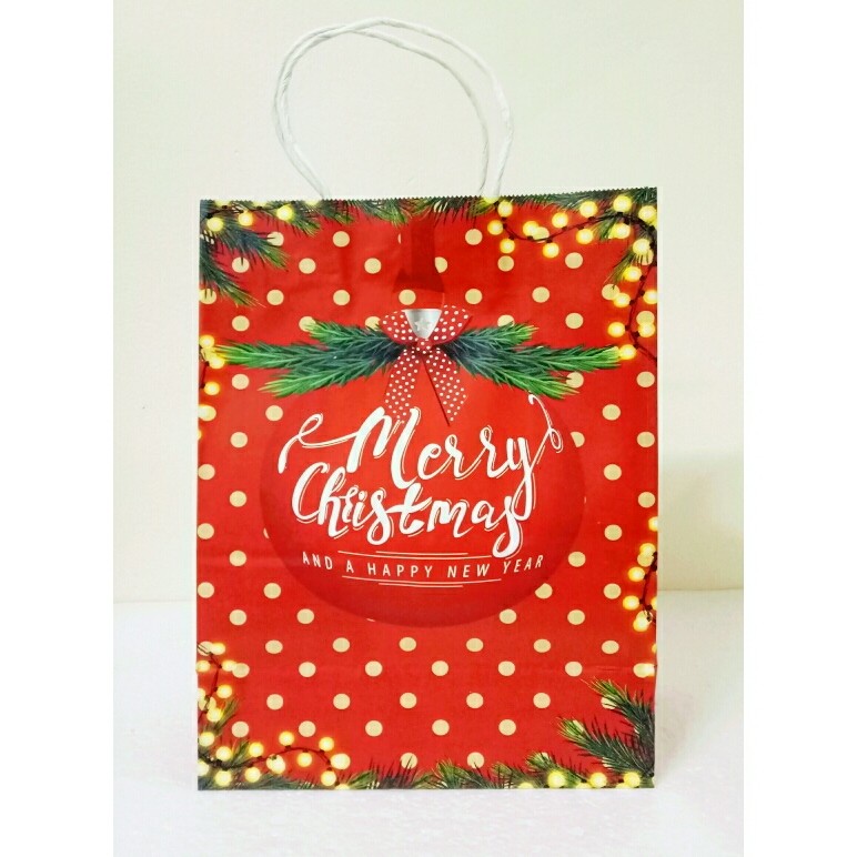 

Paper Bag Merry Christmas Bow