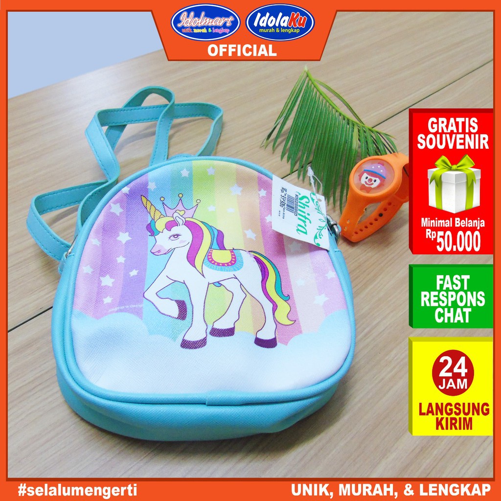 IDOLMART Tas Sling Bag Anak Karakter Tas Sling Bag Face Animal Tas Selempang Anak Tk Murah Surabaya