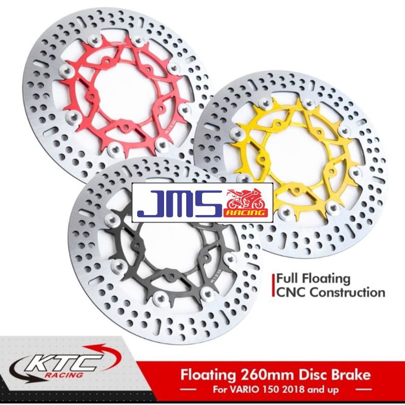 piringan cakram disc brake ktc racing cnc plus breket 260mm beat pop beat karbu beat street beat deluxe genio scoopy mio sporty mio soul lama vario 125 Vario 150 vario 125/150 new