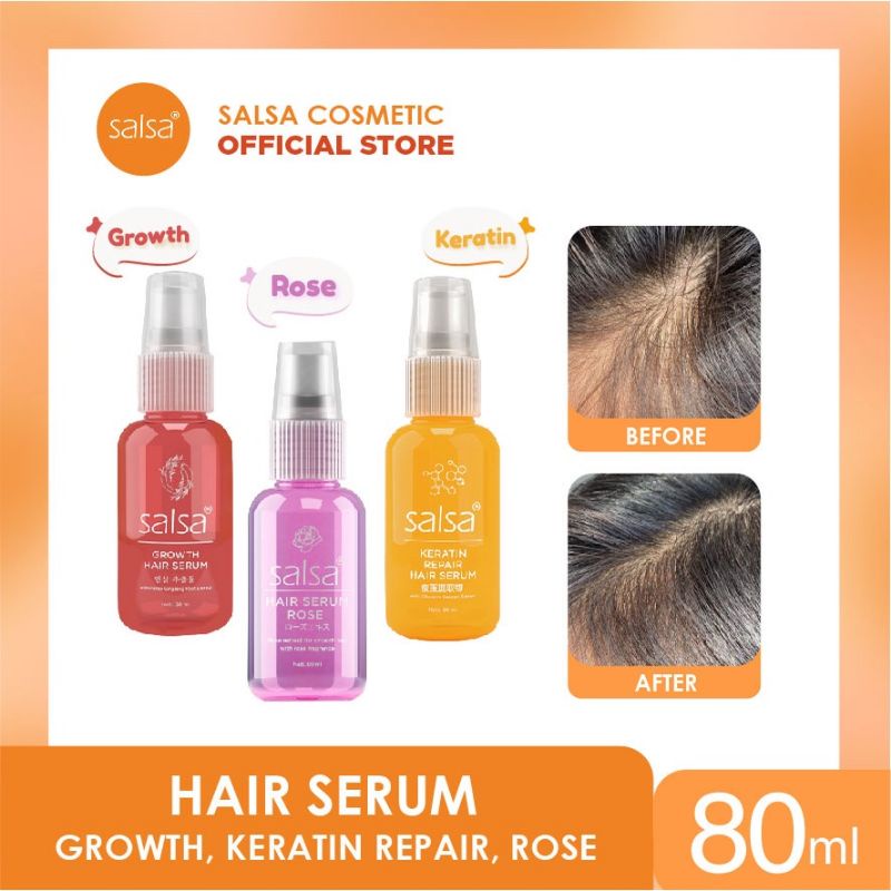 Salsa Hair Serum Rose Spray | Keratin Repair | Growth | Serum Rambut | Salsa Hair Serum All Series