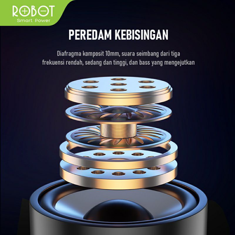 Headset Robot RE240S Earphone Powerfull Bass ORIGINAL