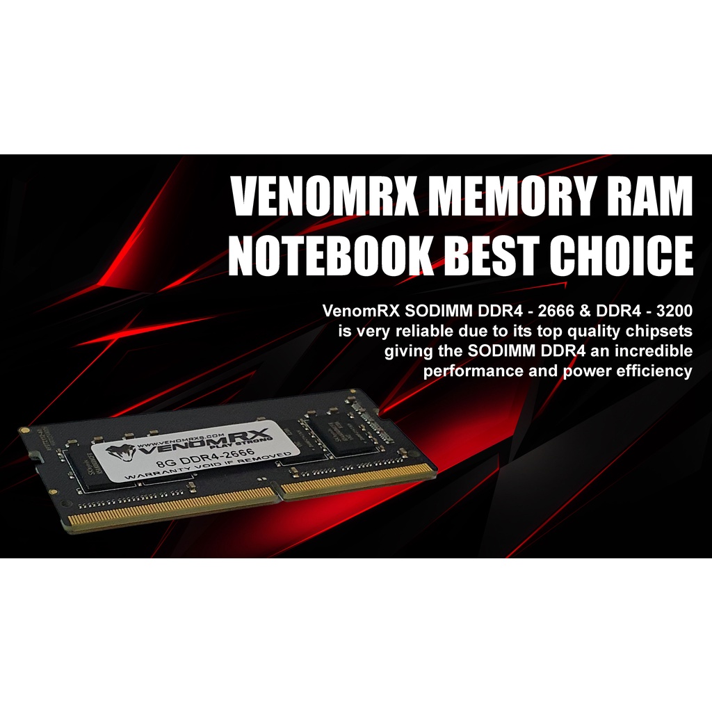 Ram Memory Venomrx Sodimm 4GB 2666 Ram Laptop