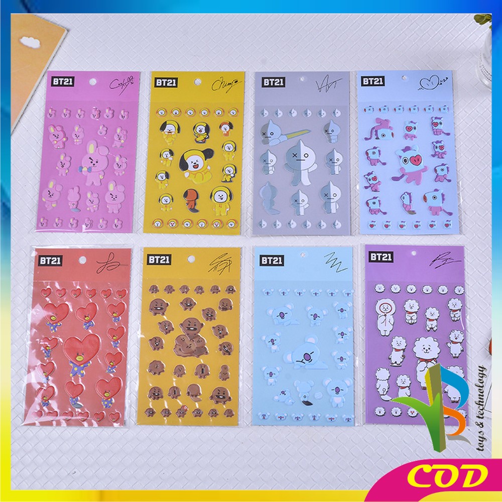 RB-C2 Stiker Bubble Kartun 3D Sticker untuk Handphone / Laptop / Dekorasi