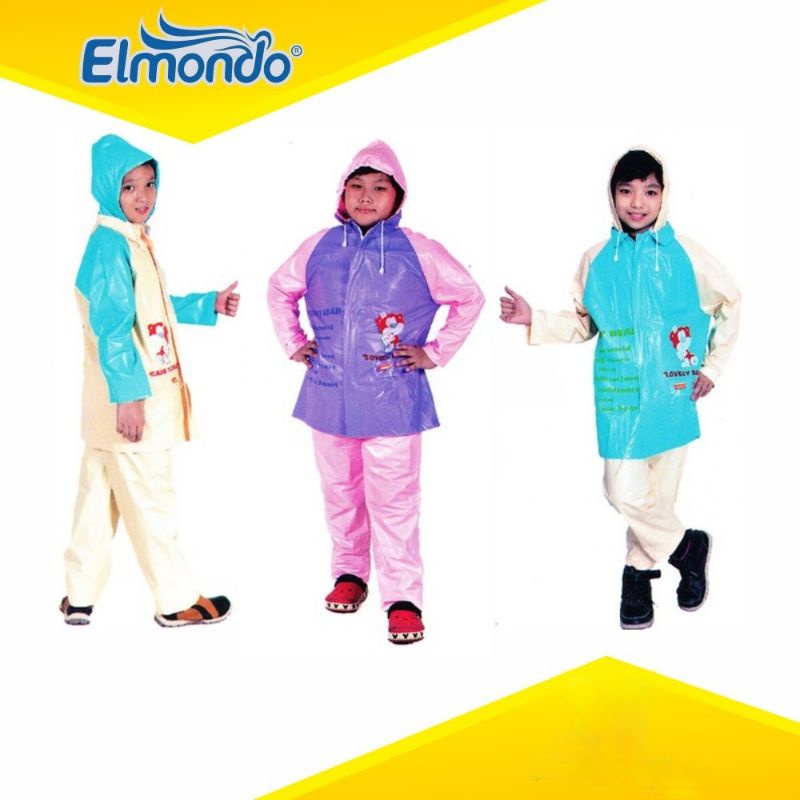 Jas hujan elmondo eksklusif 601 anak SD umur 7-12 tahun remaja setelan jaket celana