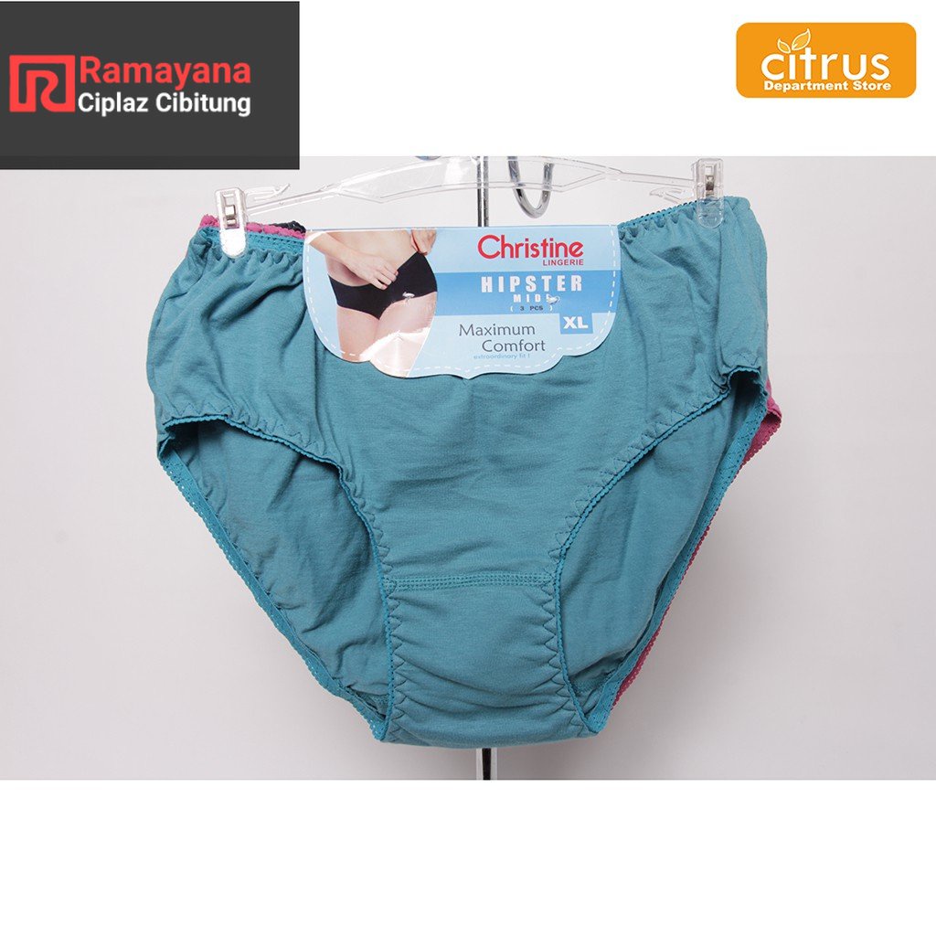 Christine Sister CPY 001546 Celana Dalam Wanita Warna Random  (Isi 3pc) Ramayana Cibitung