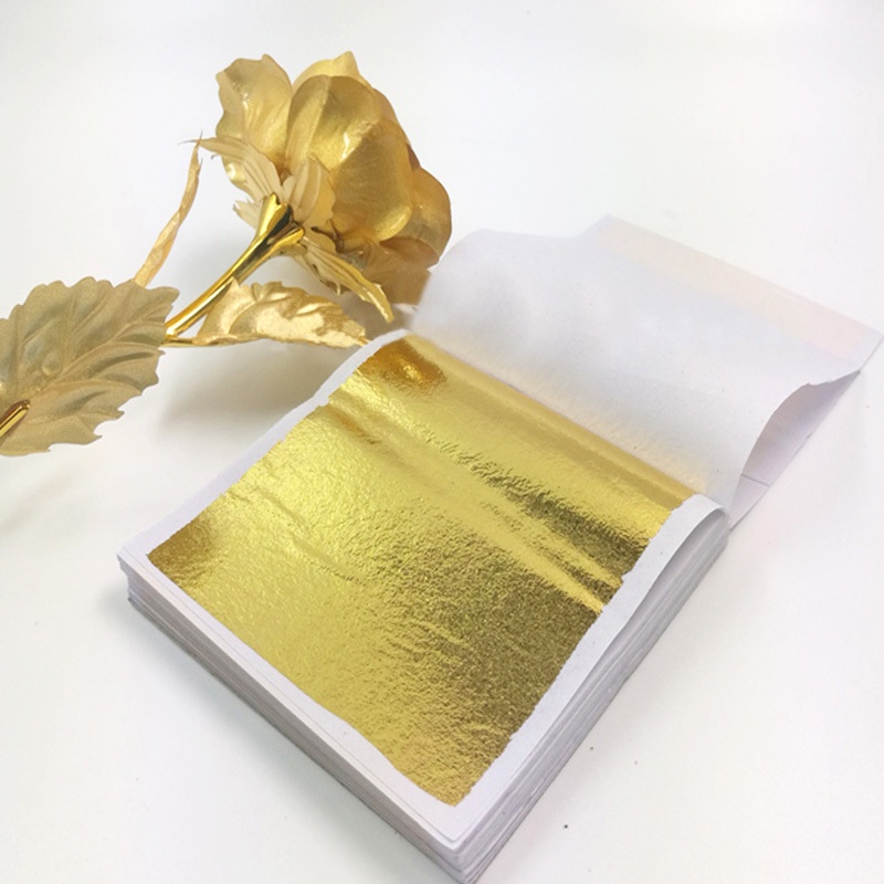 

100PCS Kertas Dekorasi Gold Foil Paper/Foil Emas Kertas/Gold Leaf Foil