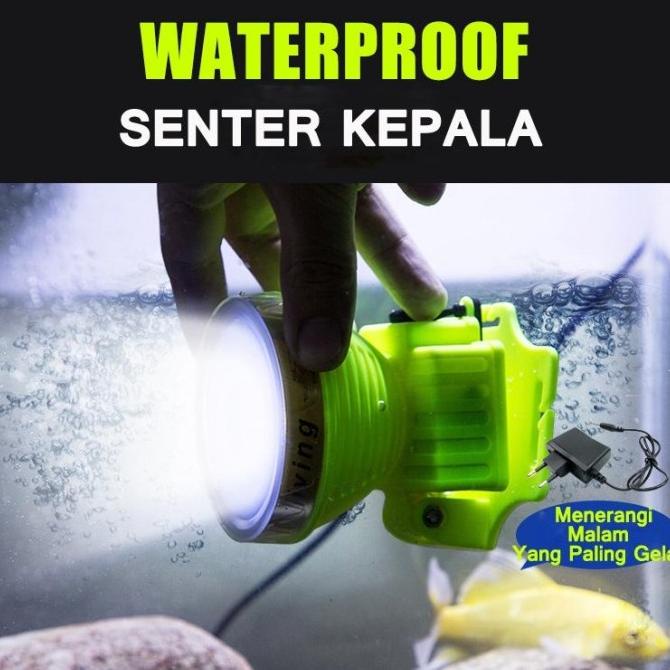 Senter Kepala Selam 50 Watt Ada Charger Qsd-01 Senter Headlamp 50Watt