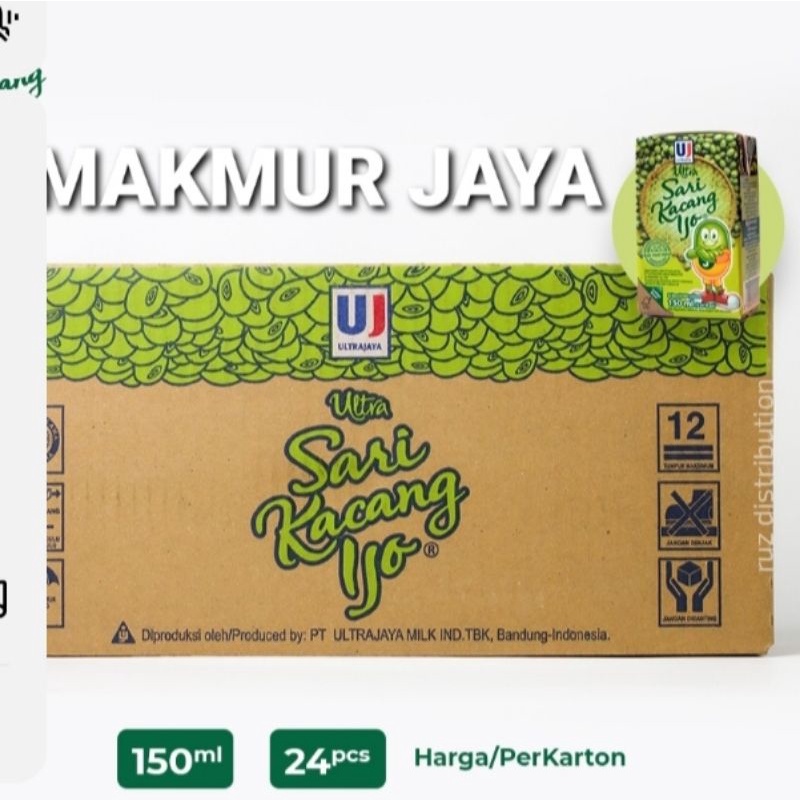 

SARI KACANG IJO/HIJAU 150ml ULTRA JAYA (1 Dus Isi 24 Kotak)