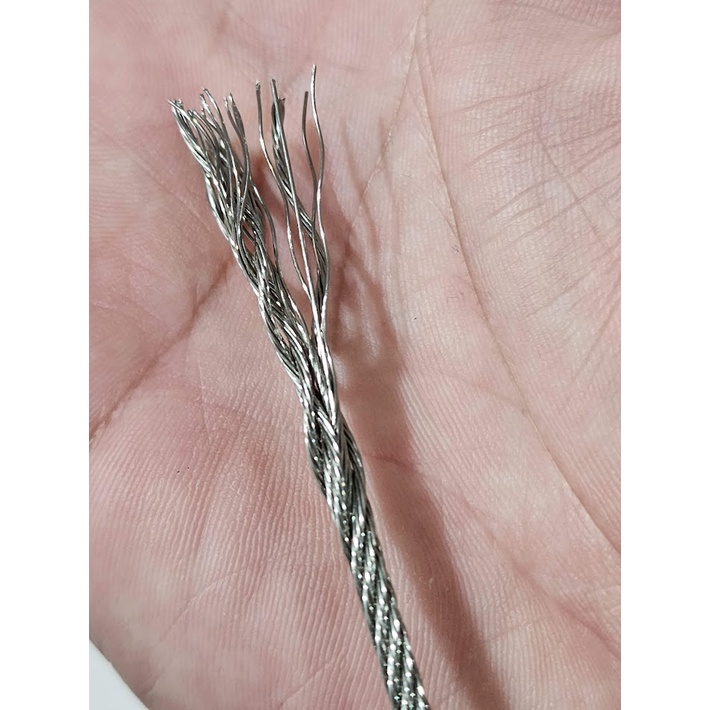 Kawat Seling 3 mm STAINLESS STEEL FULL | Kawat Selling Sling Baja STAINLESS STEEL FULL Wire Rope 3mm Cocok untuk Pulley Katrol Hand Winch Artupic