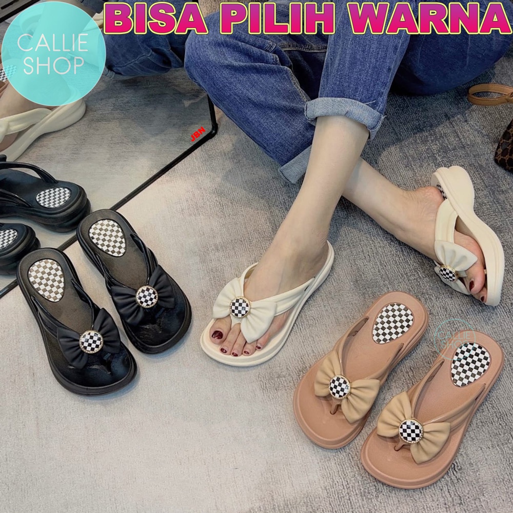 Sandal Wedges Jepit Cantik Tinggi 5 cm Jelly 2909-A3 WGJPPT