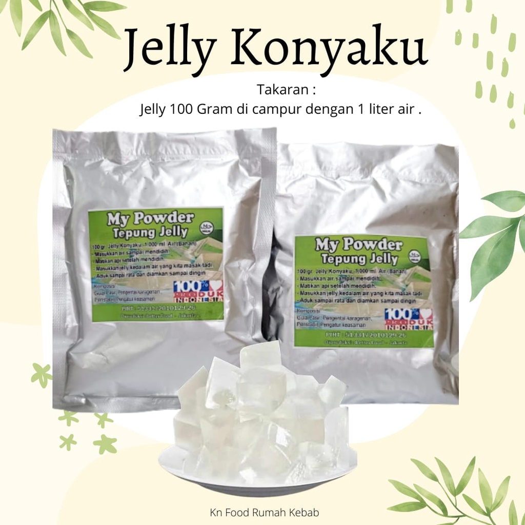 

Promo Bubuk Powder Jelly Konyaku 1 ONS-Topping Jelly 100 gram Best Seller