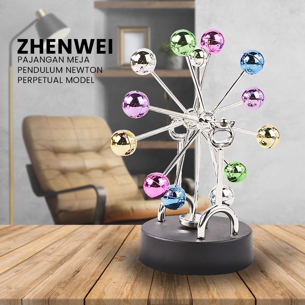SDi Zhenwei Pajangan Meja Pendulum Perpetual Debate Newton Model Ferris Wheel Black By Pro