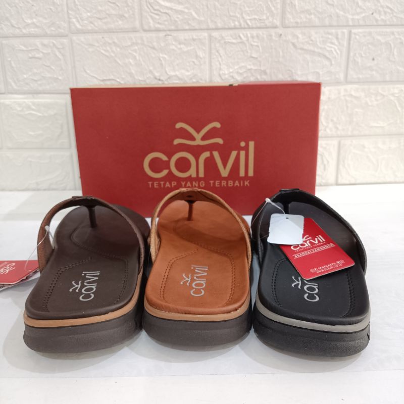 Sandal Jepit Kasual Pria Merk Carvil Tipe Lewson 01 M | Sandal Sopan Carvil | Sandal Carvil