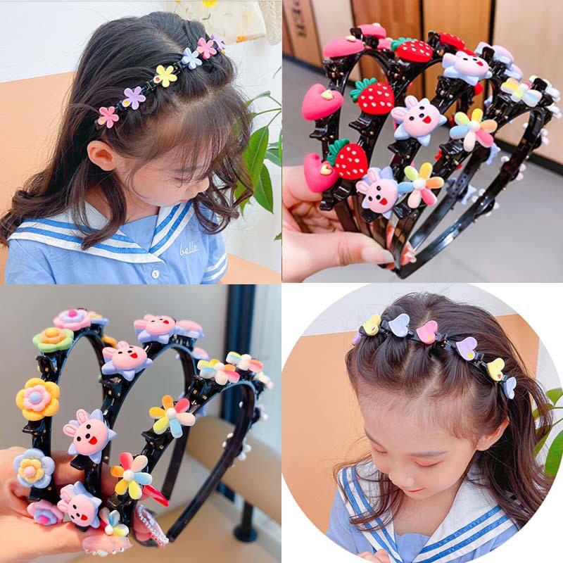 Bando Anak Korea Bandana Kepang Lucu Warna Warni