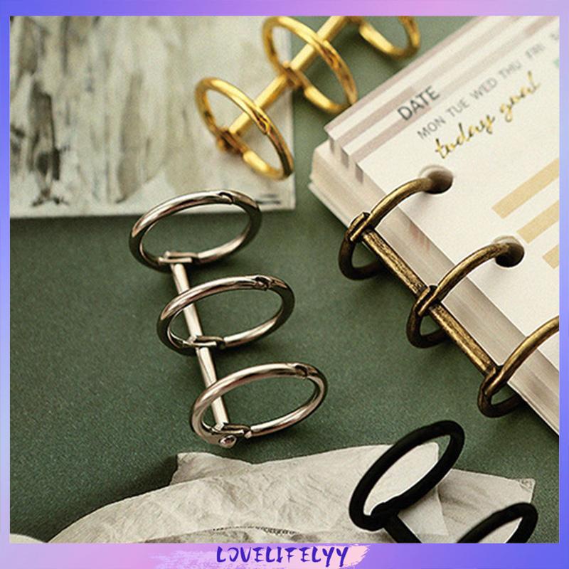 

3 Ring Binder Metal Clip Movable Open Desk/RING BINDER BESI Calendar Book Rings Loose-leaf Binder -LOY