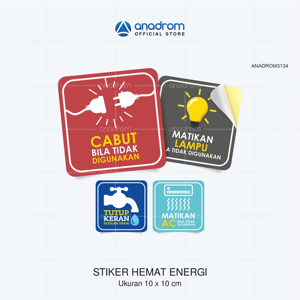 

Stiker Hemat Energi | Stiker matikan Listrik | Anadrom 3134