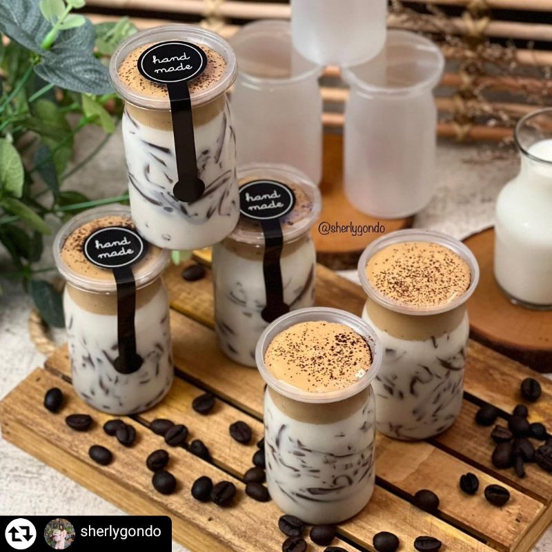 CUP PUDDING / JAR PUDING ISI 10 PCS -  BOTOL