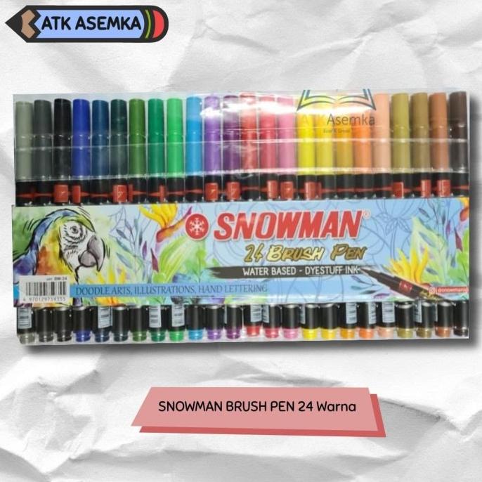 

SNOWMAN BRUSH PEN 24 / BRUSHPEN 24 COLOUR KALIGRAFI SPIDOL KUAS