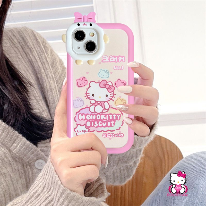 Soft Case Motif Hello Kitty 3D Untuk Oppo A17 A12 A57 A16 A96 A74 A16K A95 A54 A77s A94 A15 A76 A17K A3s A55 A5s A92 A36 A7 A16S A53 A52 A53 A5Z Case Pelindung Earphone Bluetooth Airpod