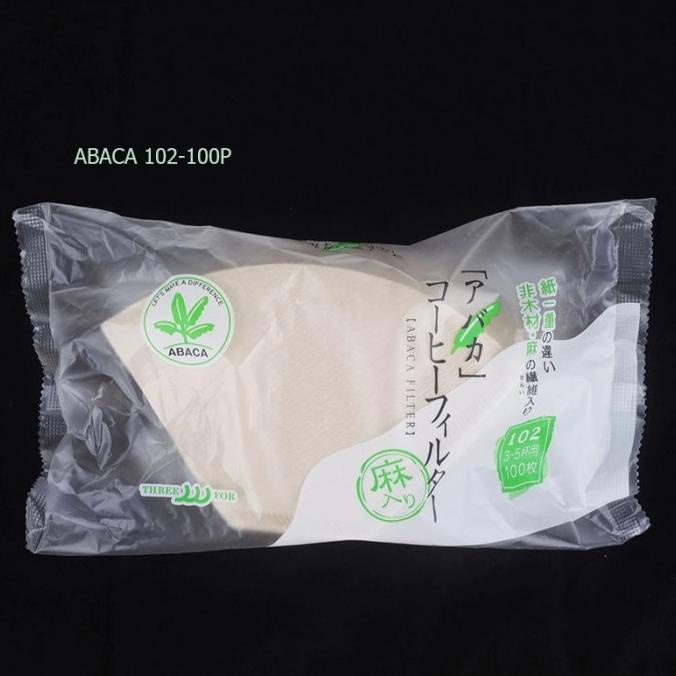 CAFEC AB-102 abaca coffee filter saringan kopi Trapesium102 100P brown