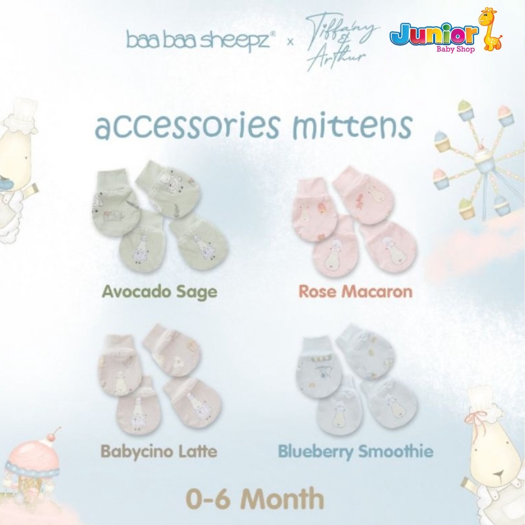 Baabaasheepz Mittens X Tiffany&amp;Arthur Baabaachef - Sarung Tangan/Kaki Bayi