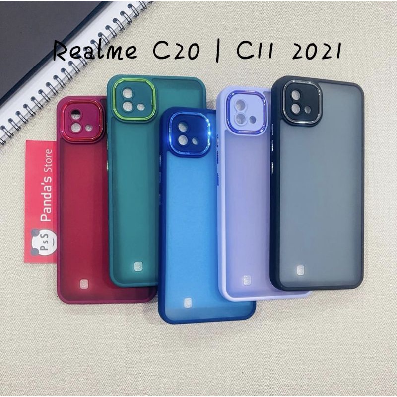 Case Realme C11 Biasa | C11 2021 | C20 Metal Chrome Softcase Dove Premium Luxury PSS