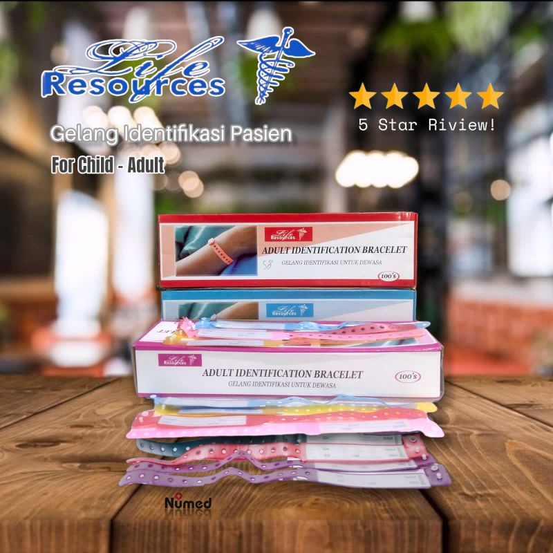 Gelang Identitas Pasien Rumah Sakit Original Liferesources / Id Patient Adult - Child Identification Bracelet