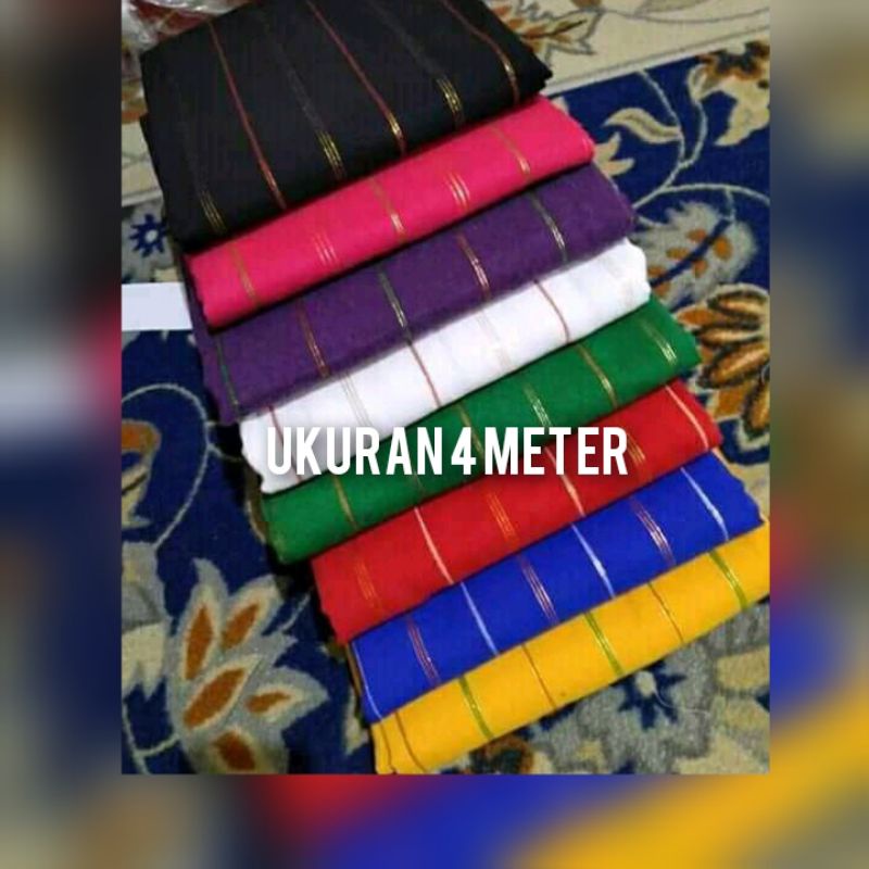 tenun lurik mix benang emas berbagai macam warna