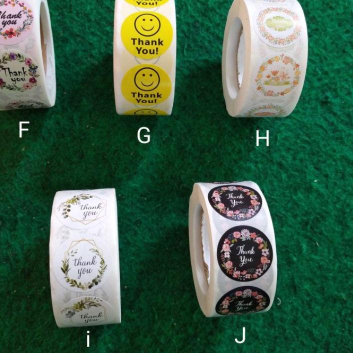 

⇜ Harga 1 roll (500 pcs) sticker label thank you dan handmade with love untuk kue cookies dan packaging ol shop TIDAK BISA CUSTOM ゞ