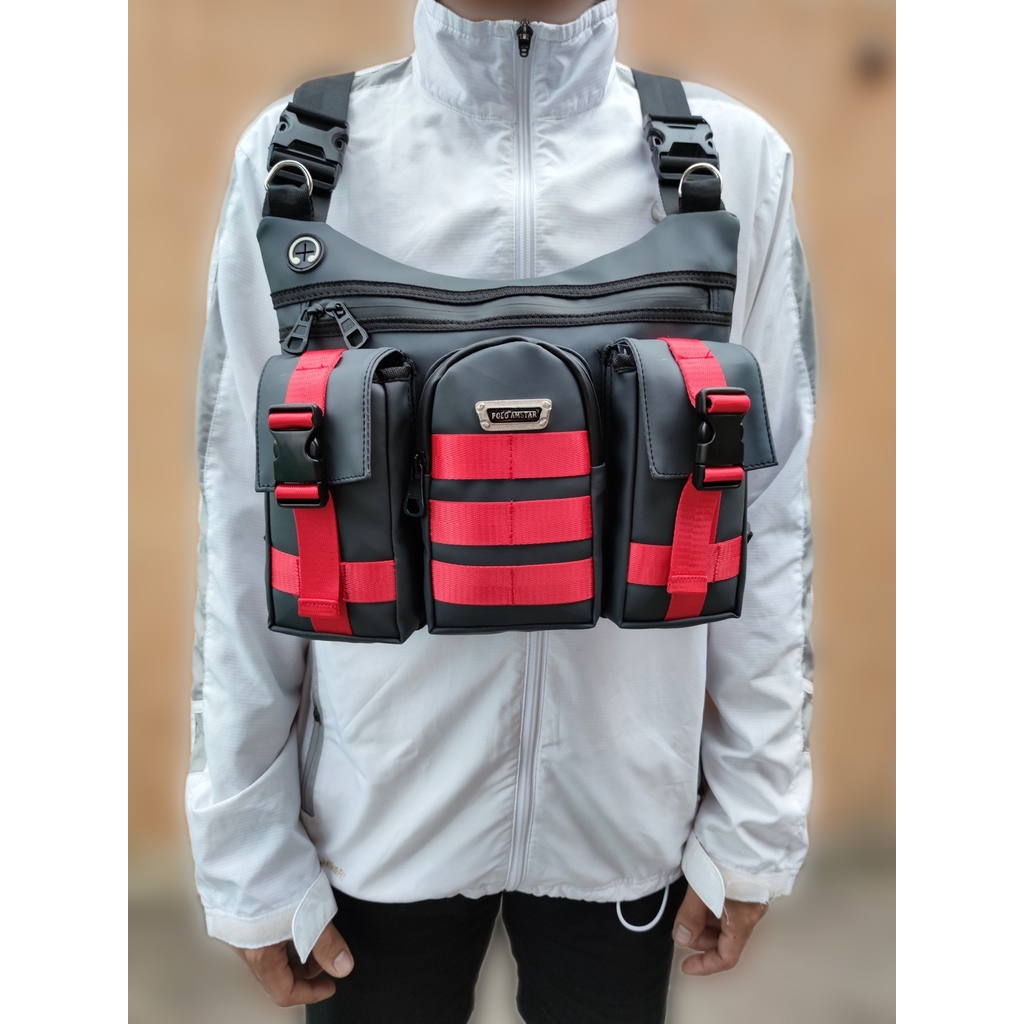 Tas Dada ANTI AIR 2 Fungsi Polo Amstar Bahan Ballon Tebal Tas Selempang &amp; Chest Bag Waterproof Best Quality Tas Selempang