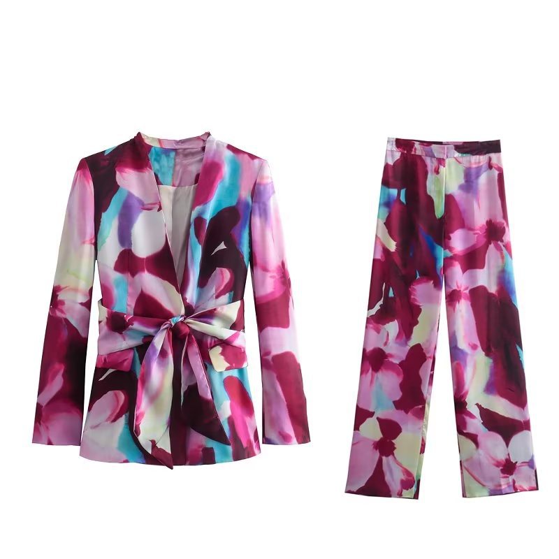 Setelan Ungu Setelan Blazer Celana One Set Busana Kerja Wanita