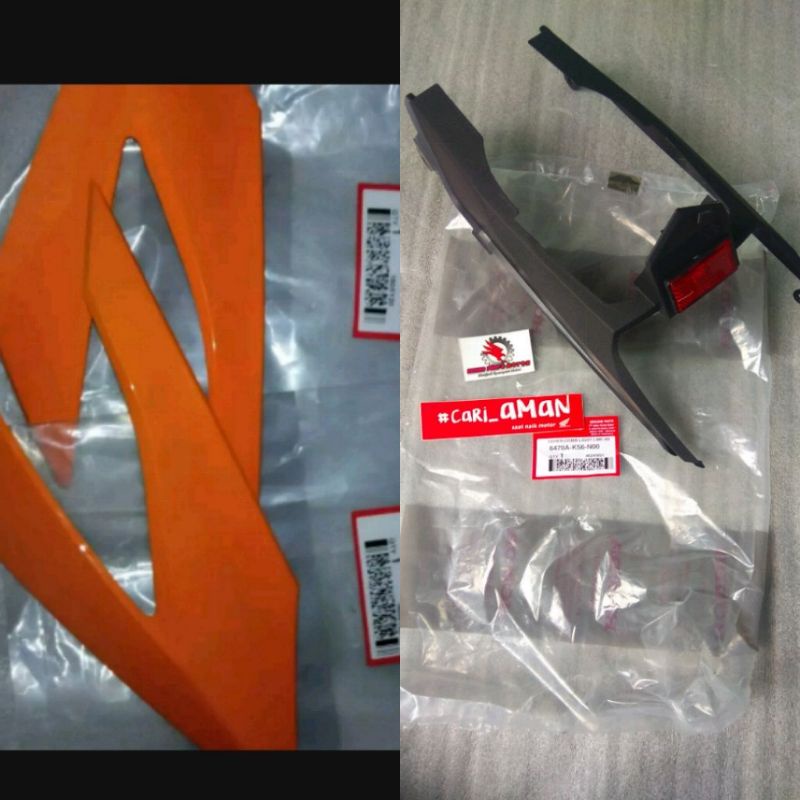 KUPING KIRI KANAN +BODY KASAR BELAKANG SONIC 150 OREN ORI HONDA