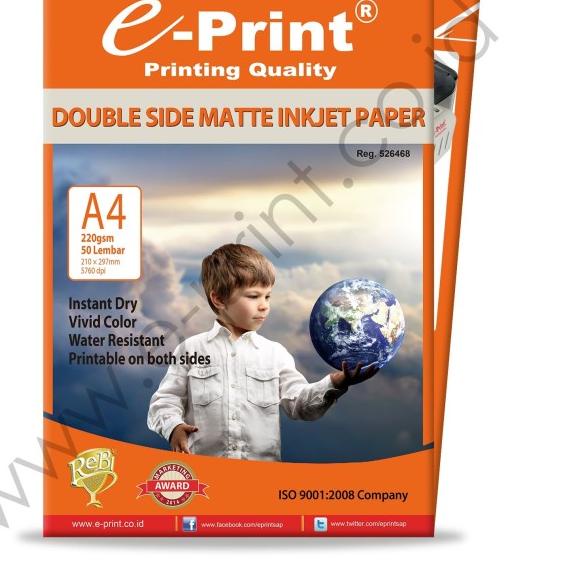 

Eprint Kertas Foto Double Side Matte Inkjet Paper A4 220gsm