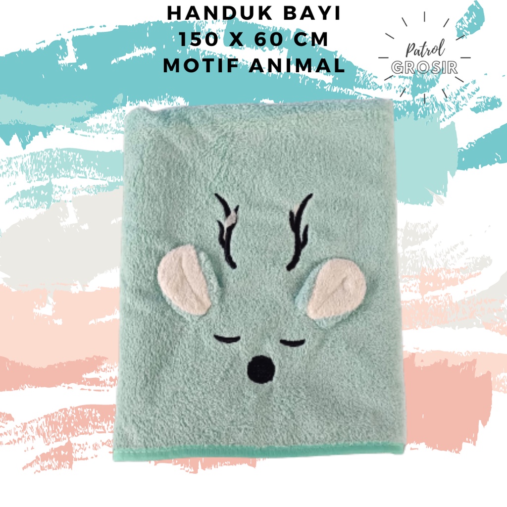 Handuk Bayi | Motif Animal | 150 x 60 cm |