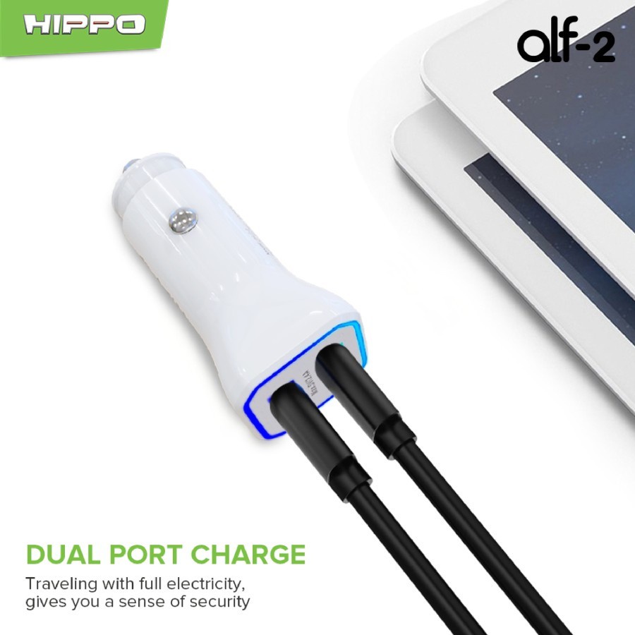 Hippo Car Charger Mobil ALF 2 Dual USB 2.4A Simple Pack