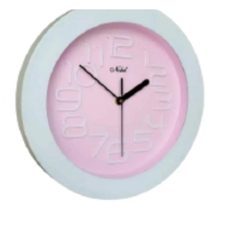 jam dinding nobel 566 diameter 31 cm - pink