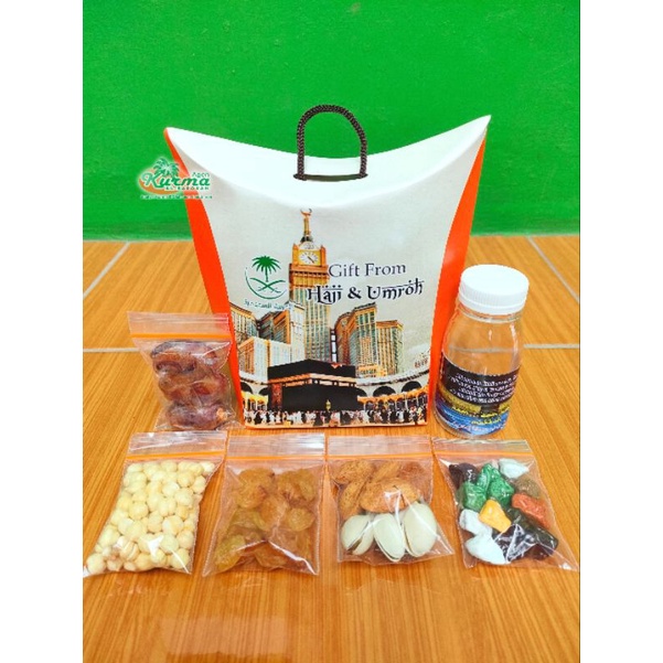 

Paket Oleh Oleh Haji Umroh lengkap dengan Pistachio+Almond Cangkang