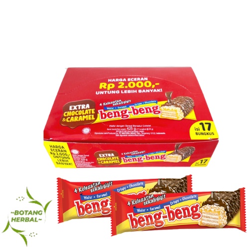 

BENG BENG Wafer Extra Chocolate & Caramel 1 PCS / 25gram