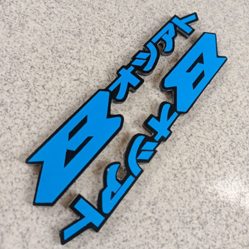 Emblem honda beat logo japan timbul 3D warna lengkap sepasang