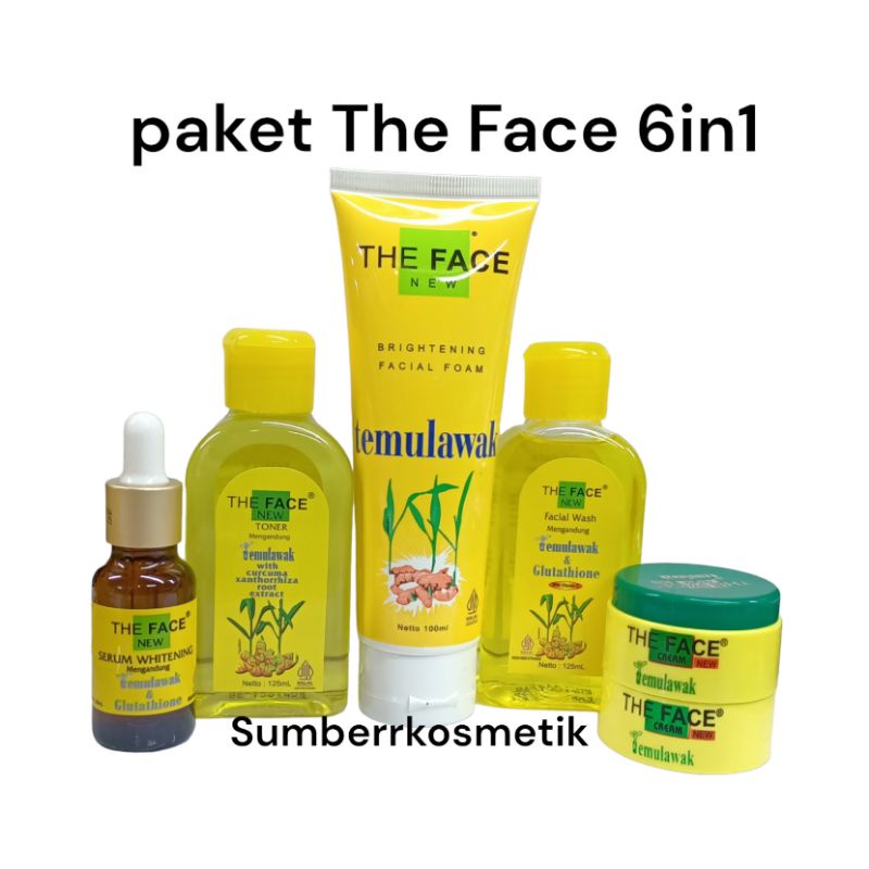 PAKET Temulawak The Face Hot Series 6in1 Original