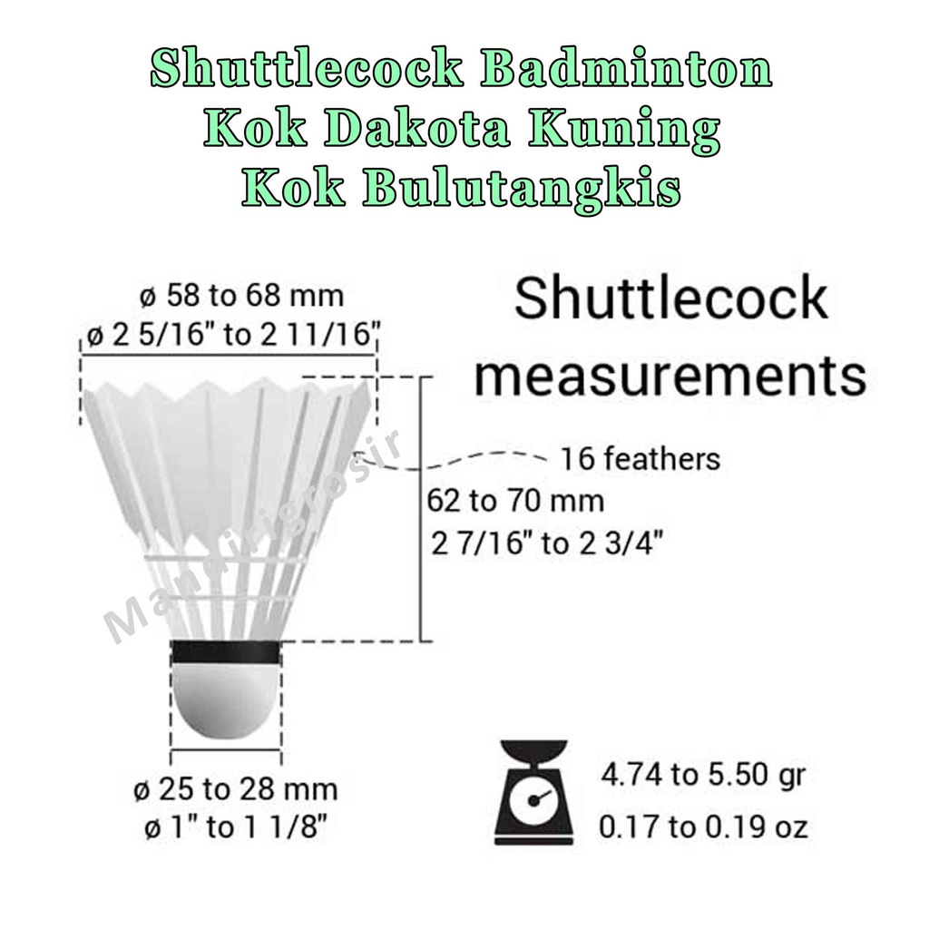 Kok Bulutangkis * Shuttlecock Badminton * Kock Badminton * Isi 12pcs