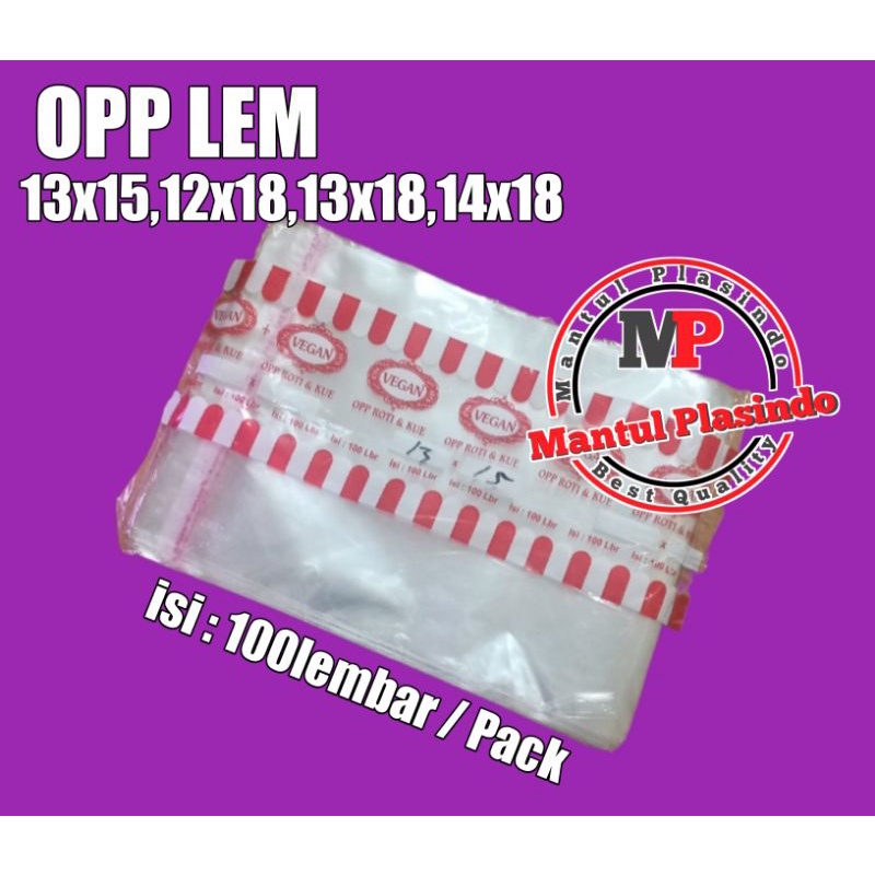 isi 100lbr Kantong Plastik Opp Lem 13x15,12x18,13x18 &amp; 14x18