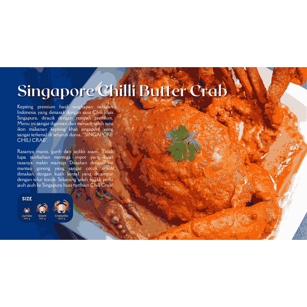 

Crab & Butter Singapore Chili Butter Jumbo King Crab (Kepiting Jumbo Cabai Singapura) - Restaurant Seafood Online Makanan Siap Saji