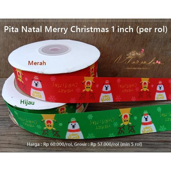 

GNATL-107 : Pita Natal Merry Christmas 1 inch (per rol)